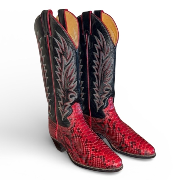 Justin Boots Shoes - Justin Boots Red and Black Heeled Boots